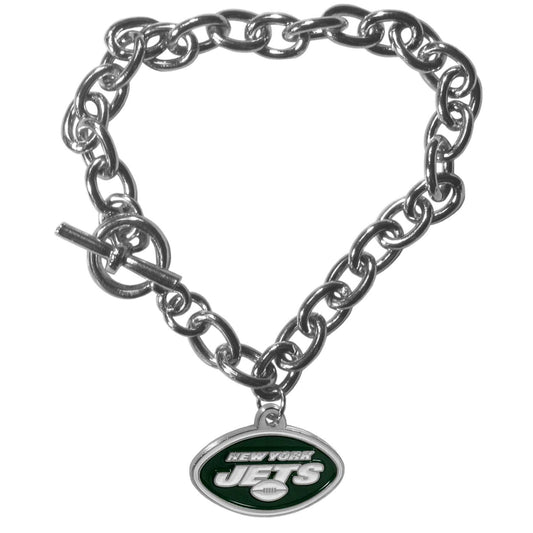 New York Jets Charm Chain Bracelet - New York Jets - Flyclothing LLC
