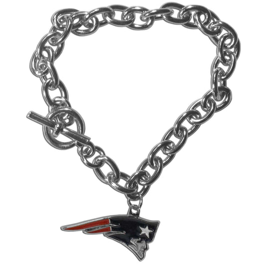 New England Patriots Charm Chain Bracelet - New England Patriots - Flyclothing LLC