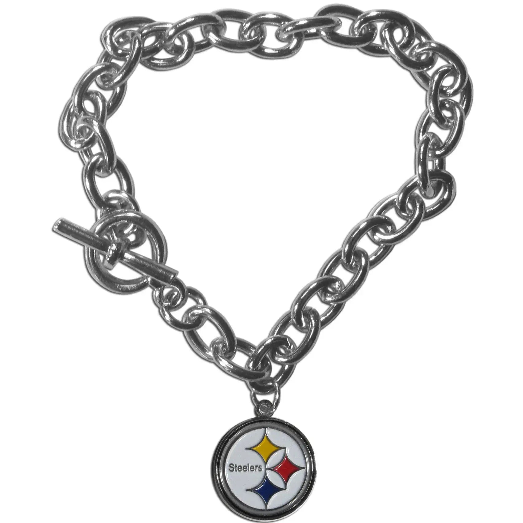 Pittsburgh Steelers Charm Chain Bracelet - Pittsburgh Steelers - Flyclothing LLC