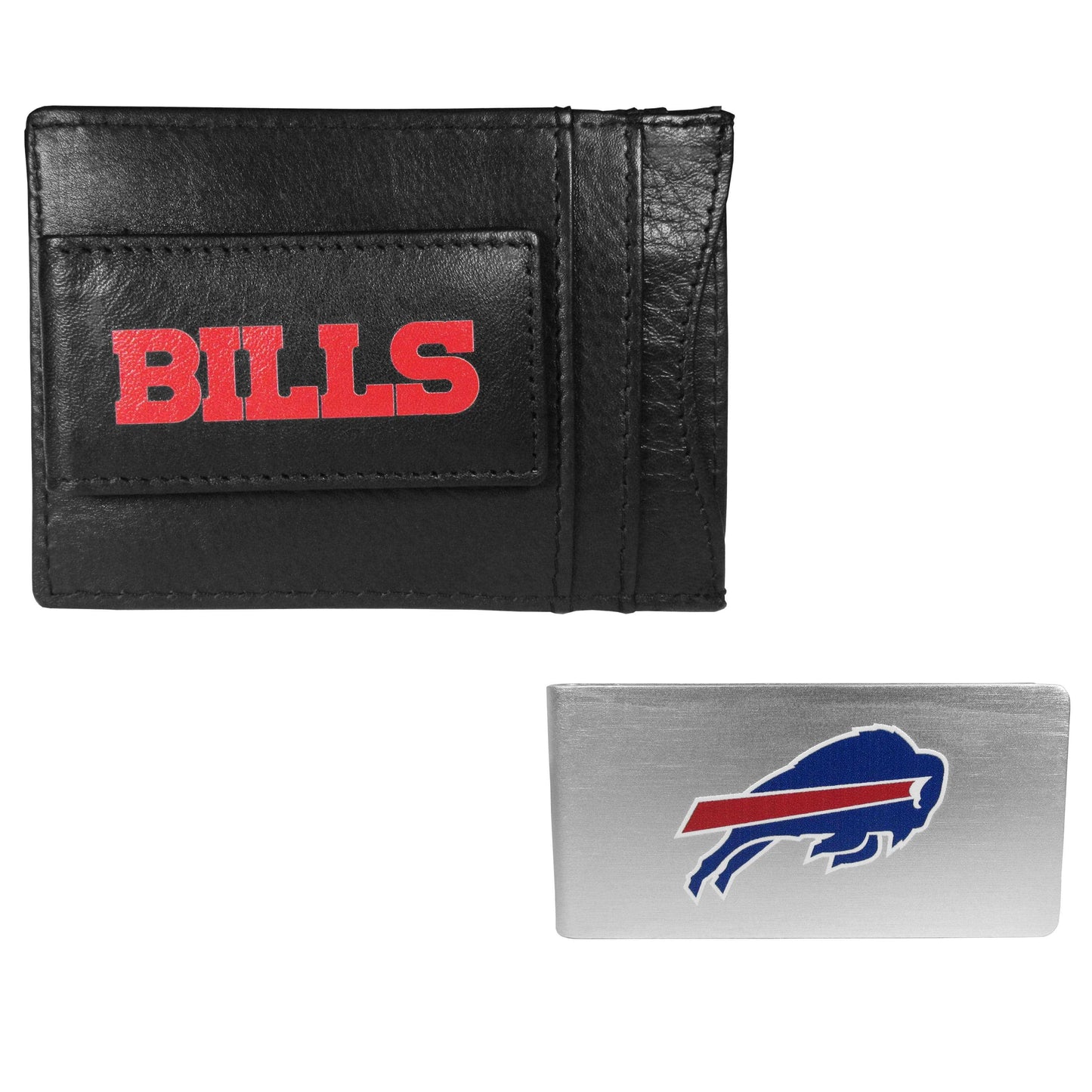 Buffalo Bills Leather Cash & Cardholder & Money Clip - Buffalo Bills - Flyclothing LLC
