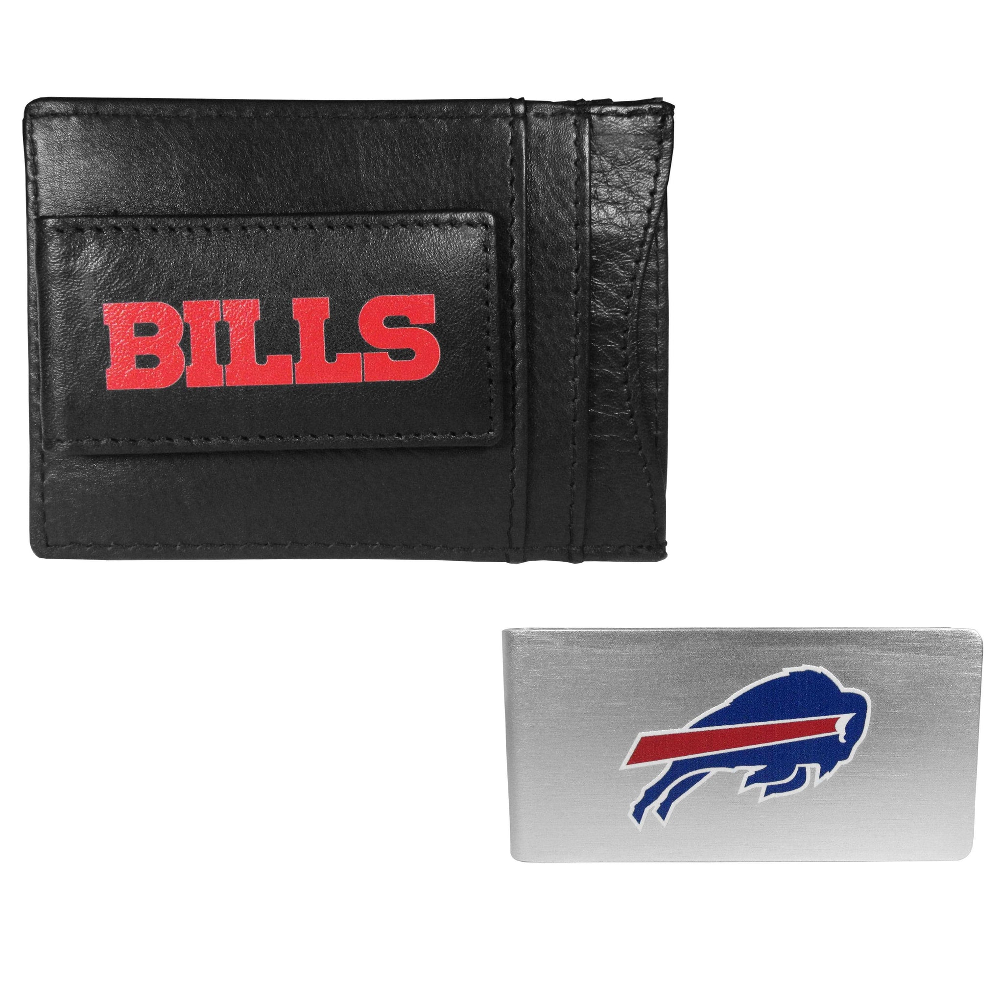 Buffalo Bills Leather Cash & Cardholder & Money Clip - Buffalo Bills - Flyclothing LLC