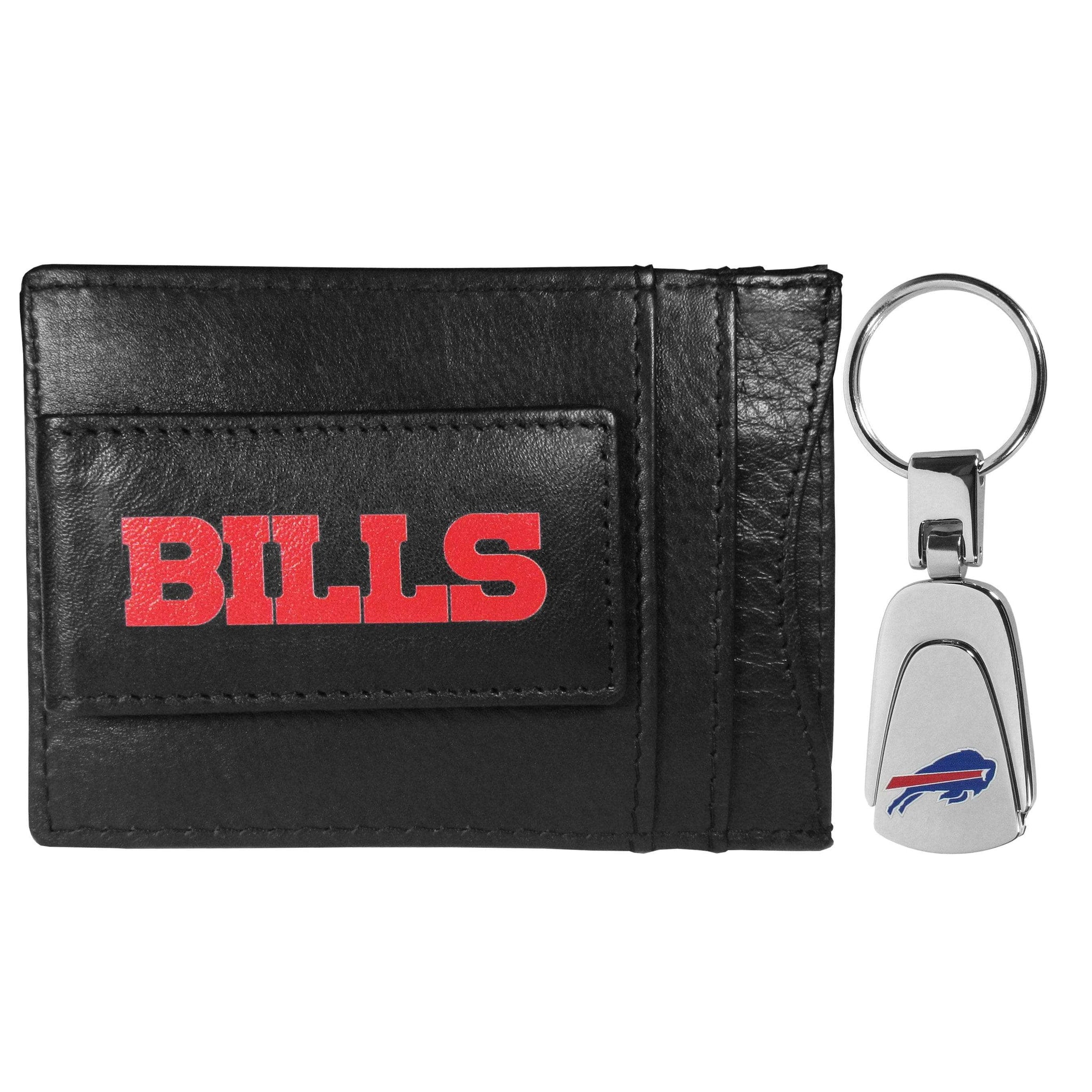 Buffalo Bills Leather Cash & Cardholder & Steel Key Chain - Buffalo Bills - Flyclothing LLC