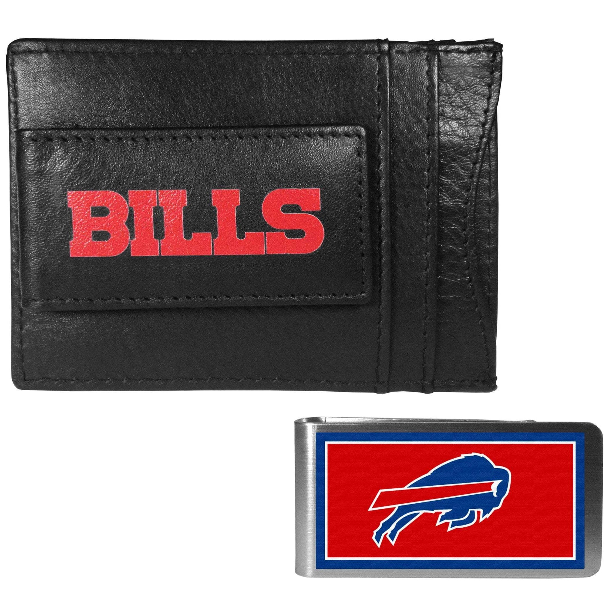 Buffalo Bills Leather Cash & Cardholder & Color Money Clip - Buffalo Bills - Flyclothing LLC