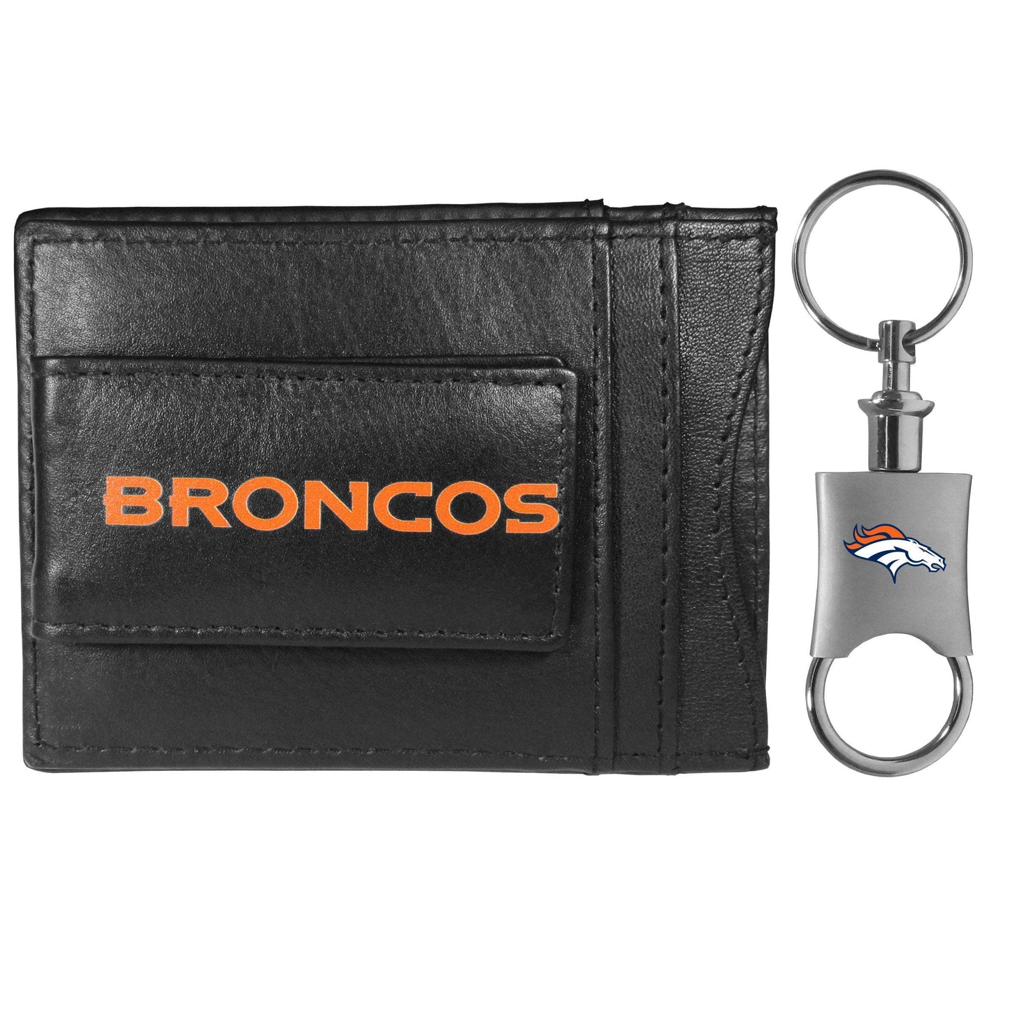 Denver Broncos Leather Cash & Cardholder & Valet Key Chain - Denver Broncos - Flyclothing LLC