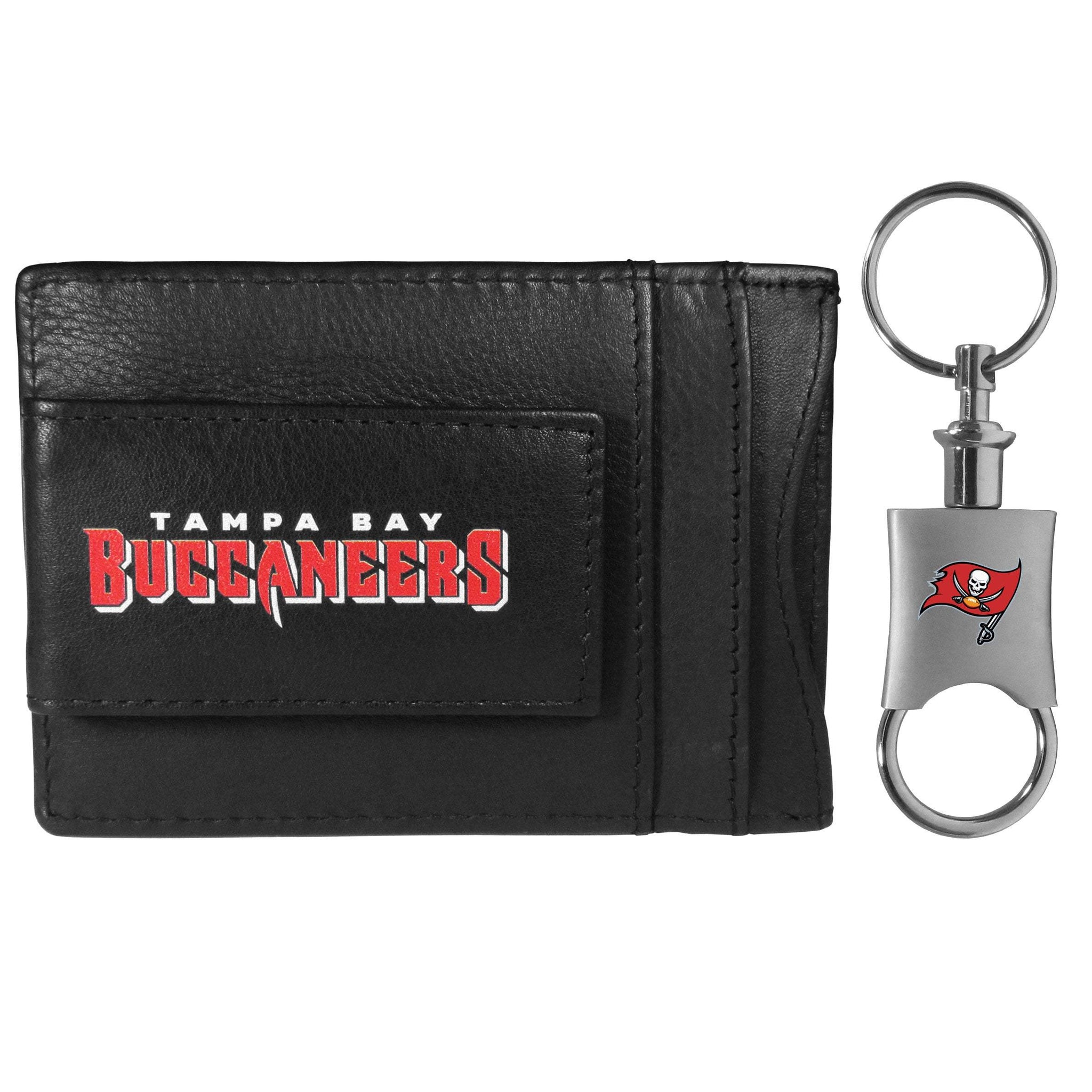 Tampa Bay Buccaneers Leather Cash & Cardholder & Valet Key Chain - Tampa Bay Buccaneers - Flyclothing LLC