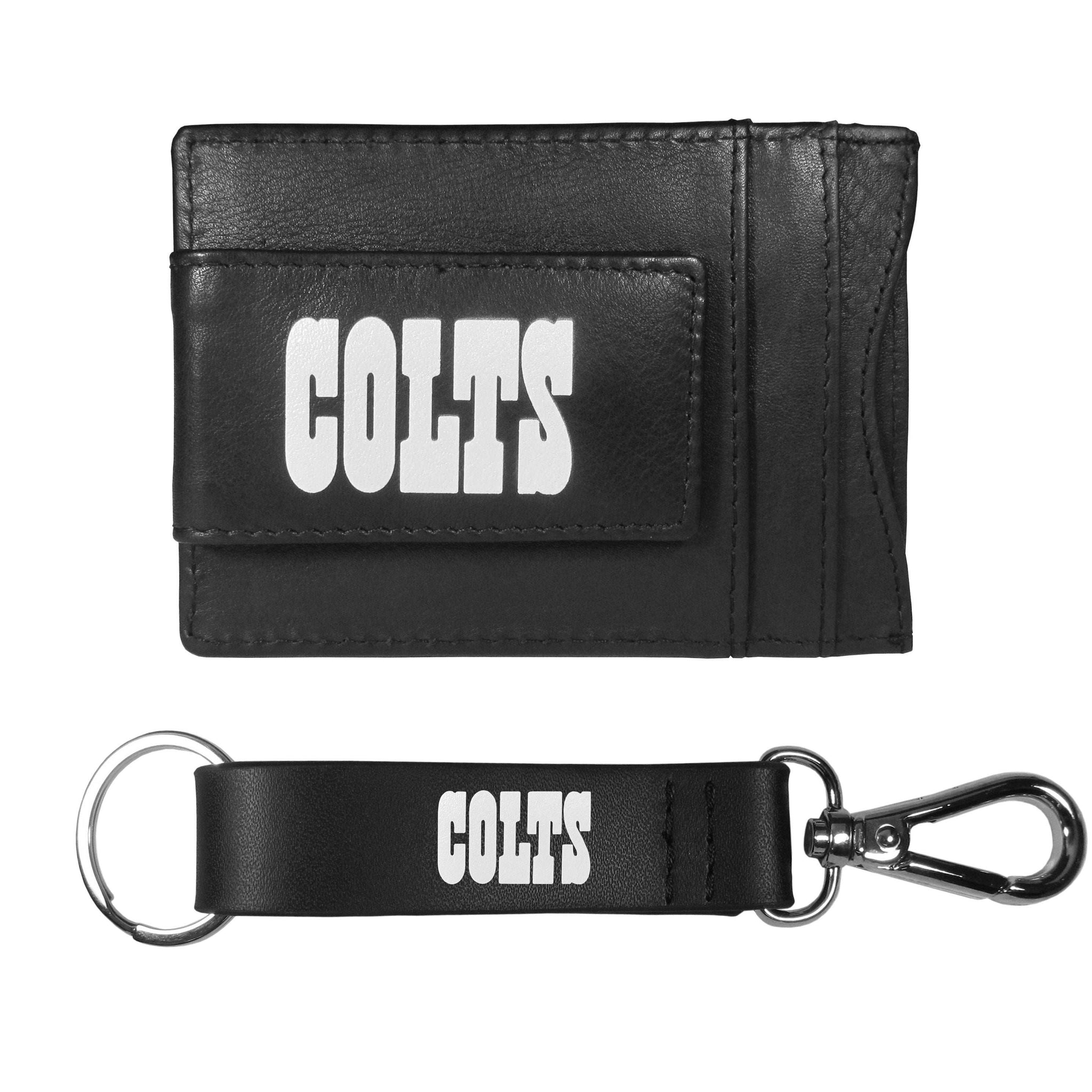 Indianapolis Colts Leather Cash & Cardholder & Strap Key Chain - Indianapolis Colts - Flyclothing LLC