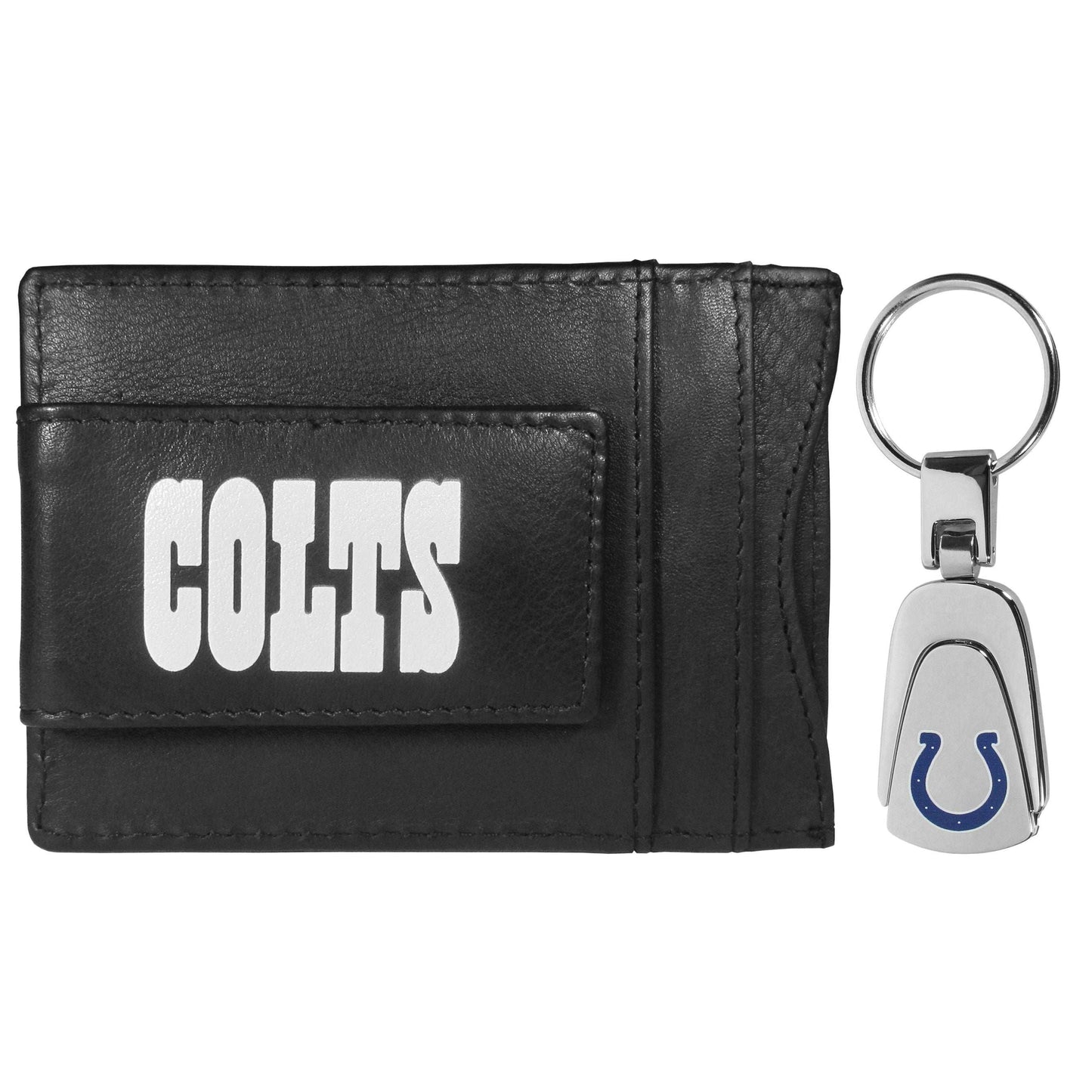 Indianapolis Colts Leather Cash & Cardholder & Steel Key Chain - Indianapolis Colts - Flyclothing LLC