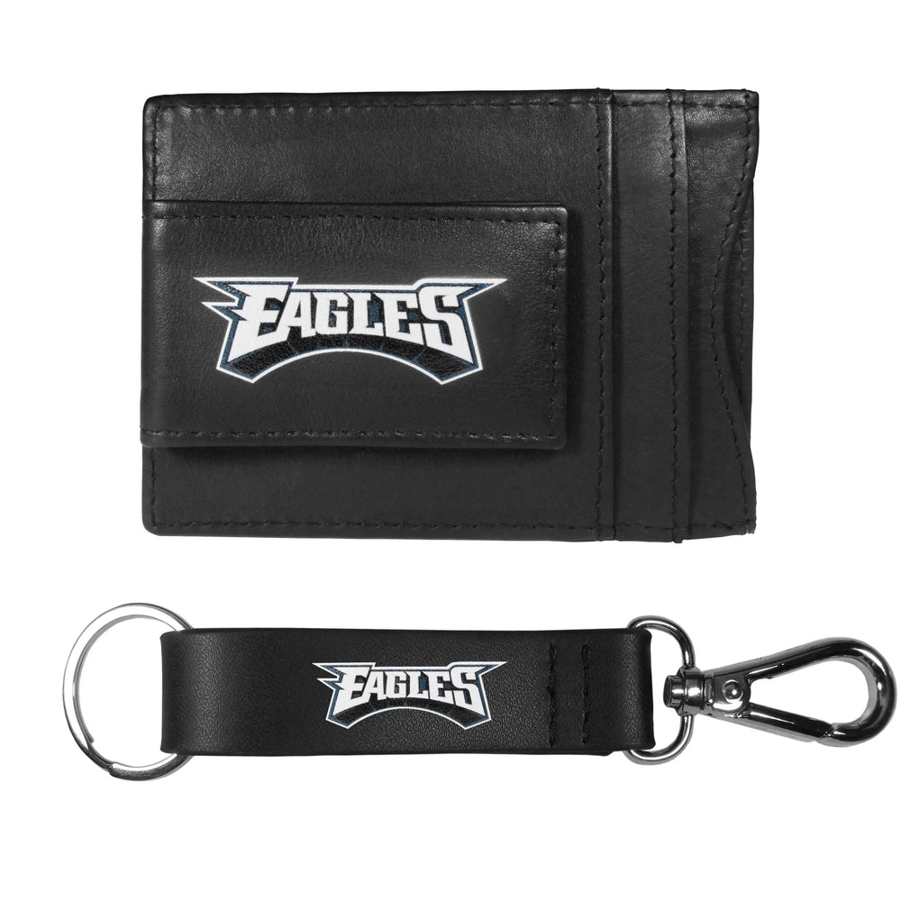 Philadelphia Eagles Leather Cash & Cardholder & Strap Key Chain - Philadelphia Eagles
