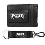 Philadelphia Eagles Leather Cash & Cardholder & Strap Key Chain - Philadelphia Eagles