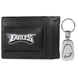 Philadelphia Eagles Leather Cash & Cardholder & Steel Key Chain - Philadelphia Eagles