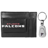 Atlanta Falcons Leather Cash & Cardholder & Steel Key Chain - Atlanta Falcons
