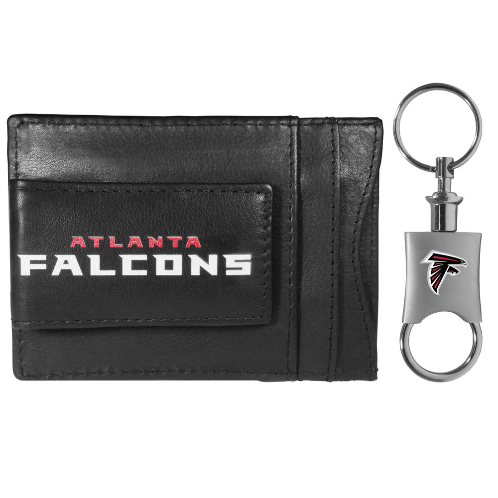 Atlanta Falcons Leather Cash & Cardholder & Valet Key Chain - Atlanta Falcons