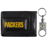 Green Bay Packers Leather Cash & Cardholder & Valet Key Chain - Green Bay Packers