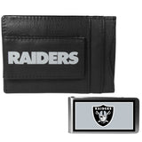 Las Vegas Raiders Leather Cash & Cardholder & Color Money Clip - Las Vegas Raiders