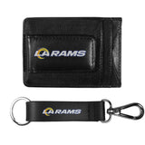 Los Angeles Rams Leather Cash & Cardholder & Strap Key Chain - Los Angeles Rams