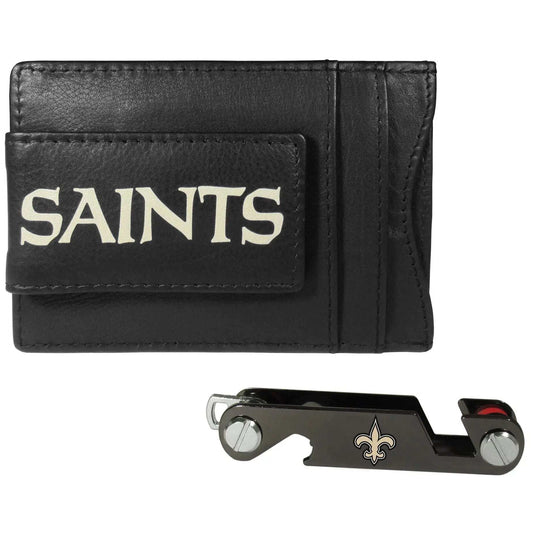 New Orleans Saints Leather Cash & Cardholder & Key Organizer - New Orleans Saints - Flyclothing LLC