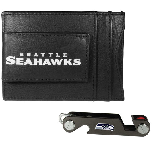 Seattle Seahawks Leather Cash & Cardholder & Key Organizer - Seattle Seahawks - Flyclothing LLC
