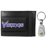 Minnesota Vikings Leather Cash & Cardholder & Steel Key Chain
