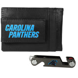 Carolina Panthers Leather Cash & Cardholder & Key Organizer - Carolina Panthers
