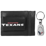 Houston Texans Leather Cash & Cardholder & Steel Key Chain - Houston Texans