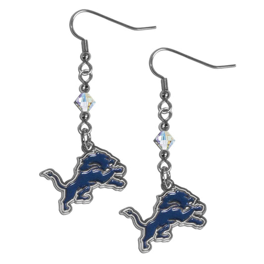 Detroit Lions Crystal Dangle Earrings - Detroit Lions - Flyclothing LLC