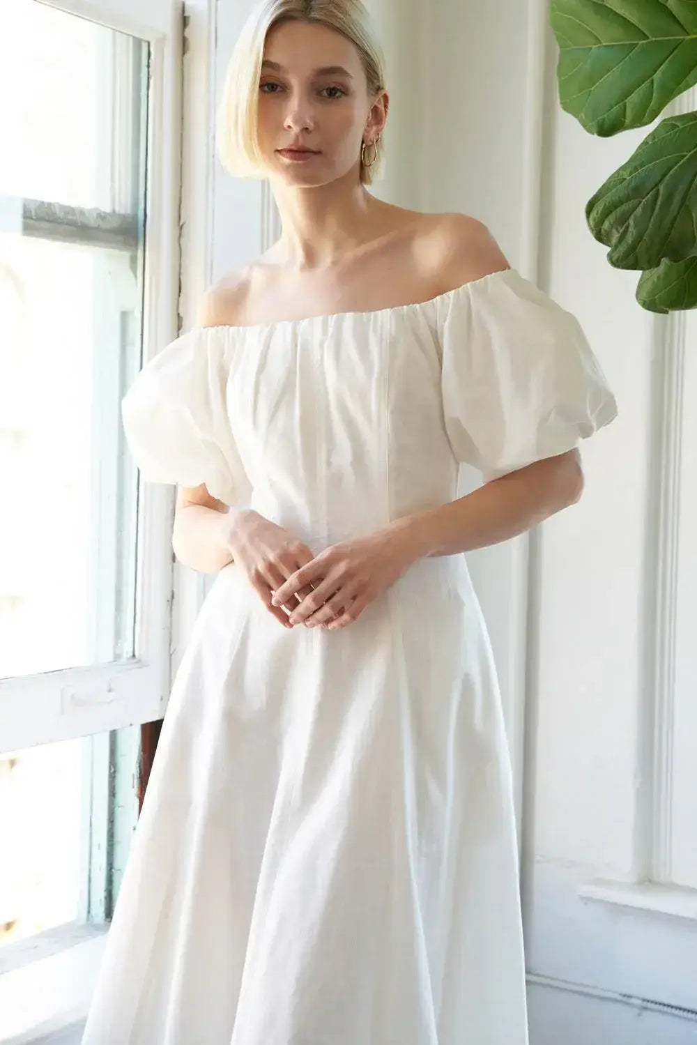 PROTECTING MY PEACE WOVEN MIDI DRESS - Flying Tomato - Flyclothing LLC