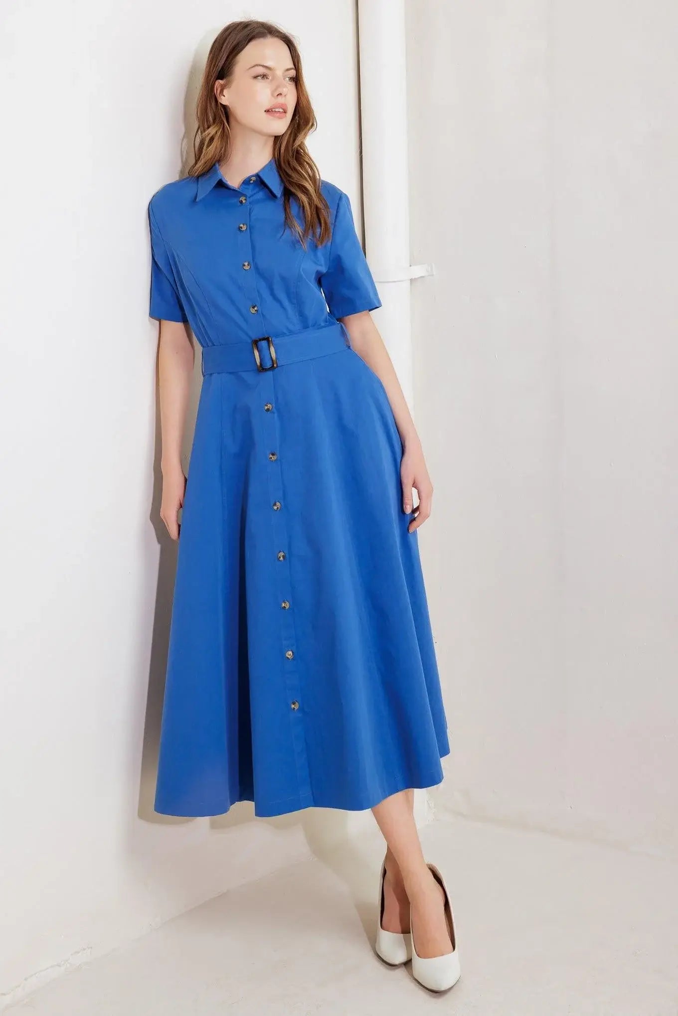 LUCKY ME WOVEN MIDI DRESS - Flying Tomato - Flyclothing LLC