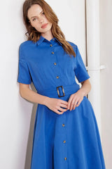 LUCKY ME WOVEN MIDI DRESS - Flying Tomato - Flyclothing LLC