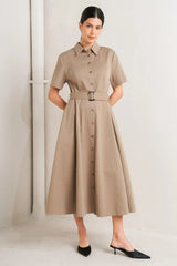 LUCKY ME WOVEN MIDI DRESS - Flying Tomato - Flyclothing LLC