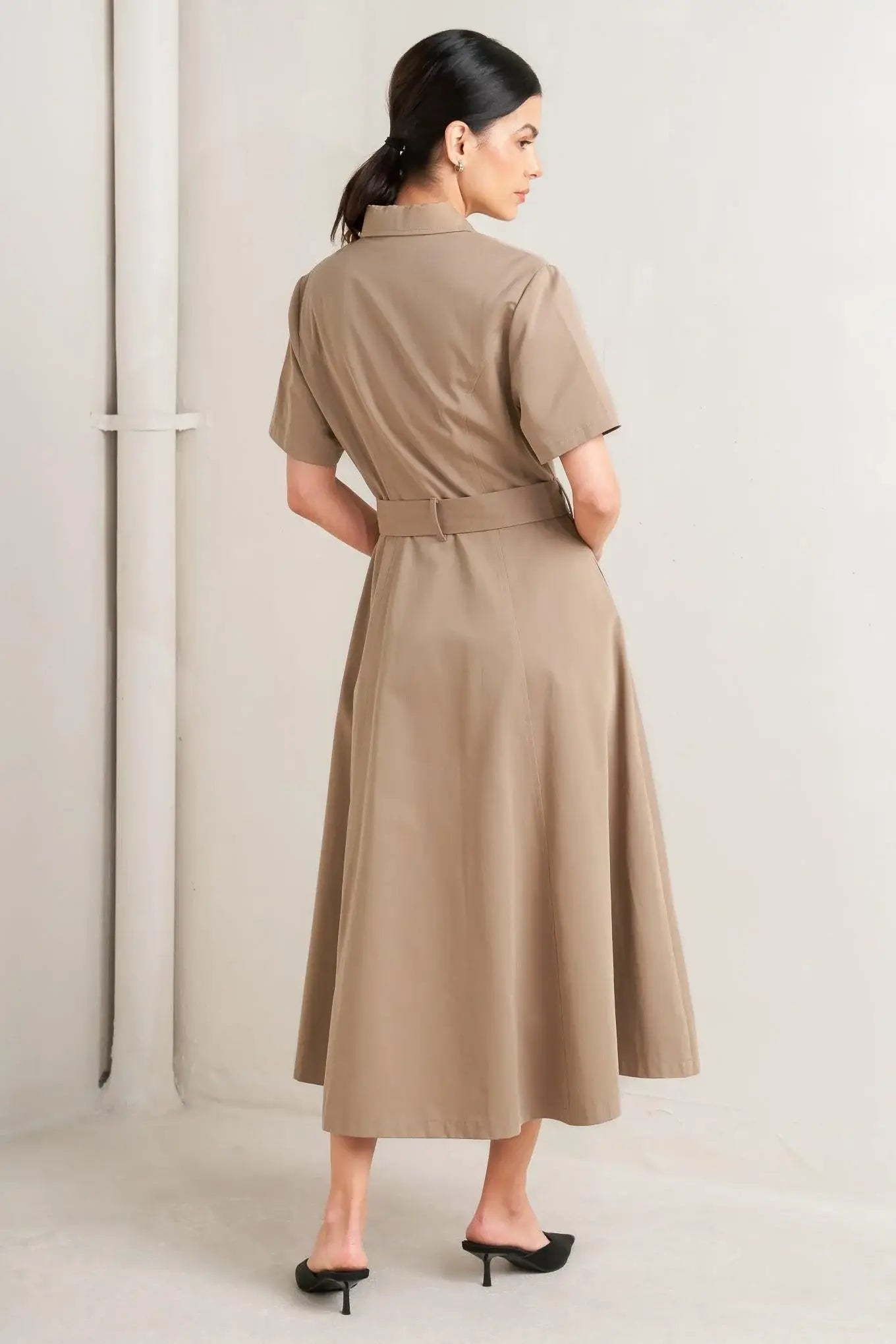 LUCKY ME WOVEN MIDI DRESS - Flying Tomato - Flyclothing LLC