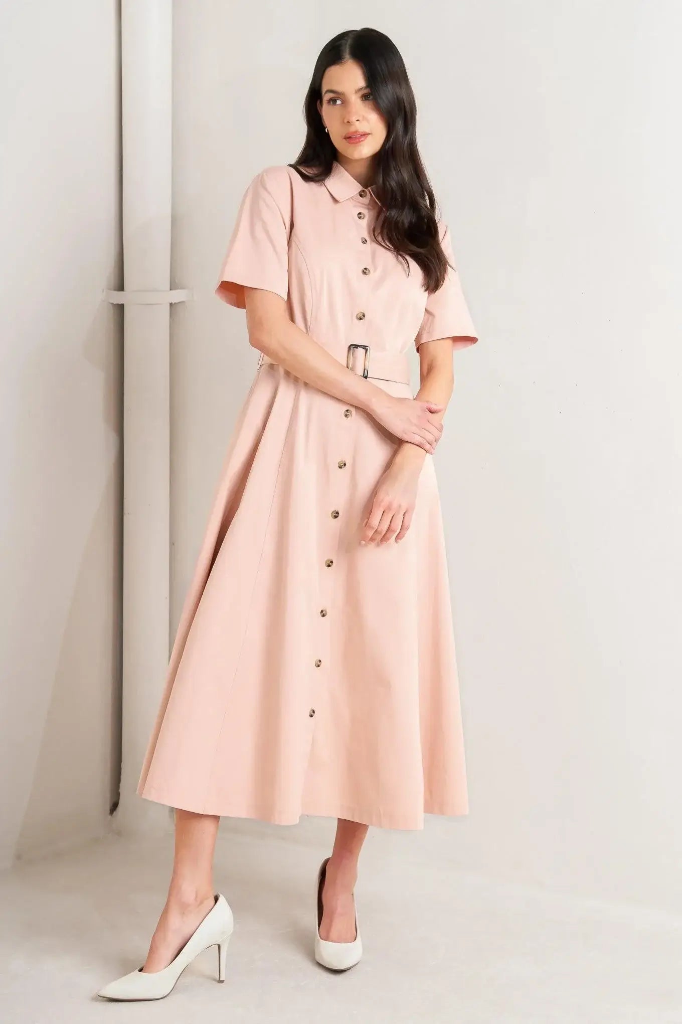 LUCKY ME WOVEN MIDI DRESS - Flying Tomato - Flyclothing LLC