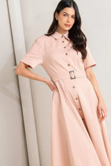 LUCKY ME WOVEN MIDI DRESS - Flying Tomato - Flyclothing LLC