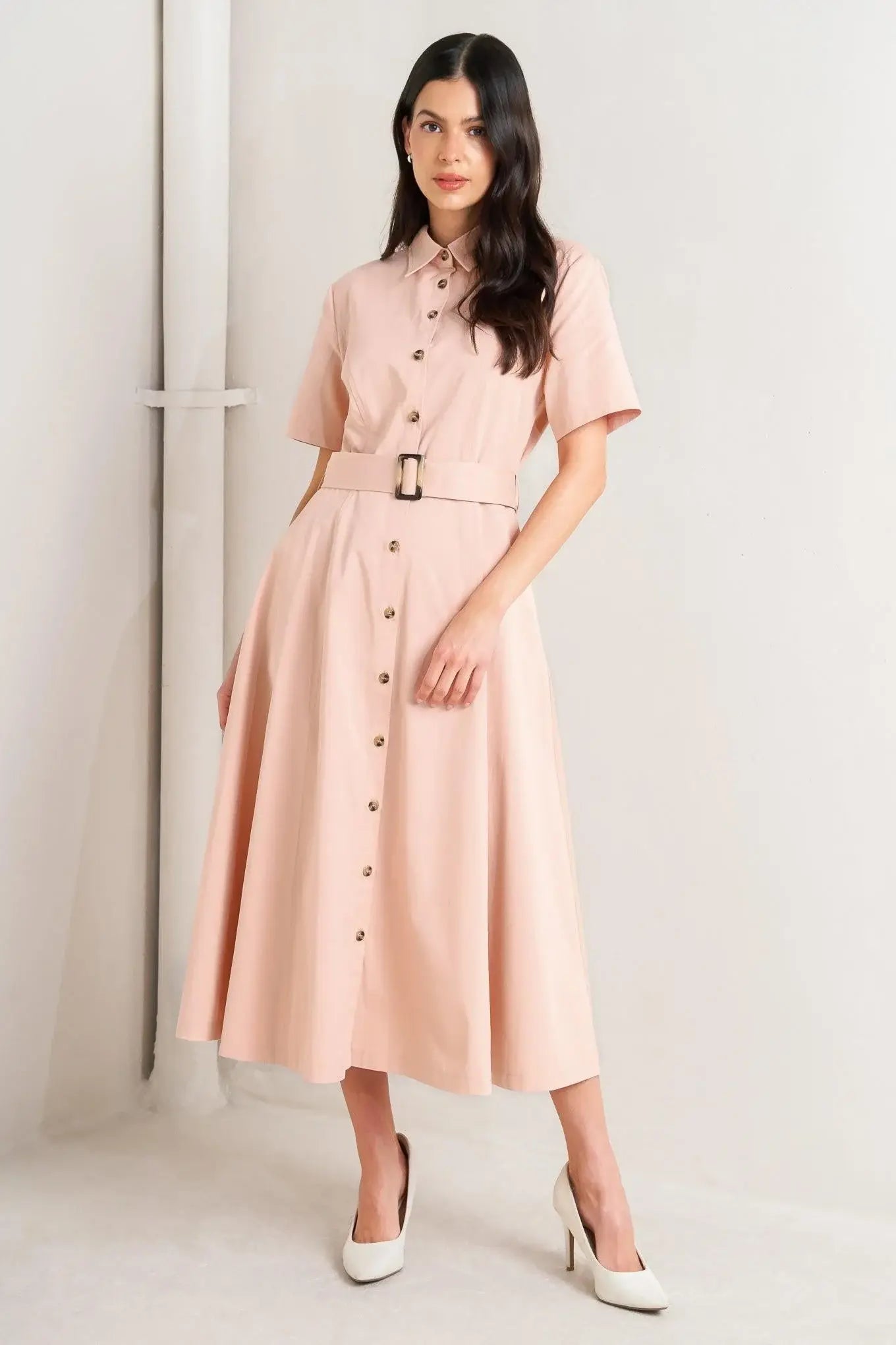 LUCKY ME WOVEN MIDI DRESS - Flying Tomato - Flyclothing LLC