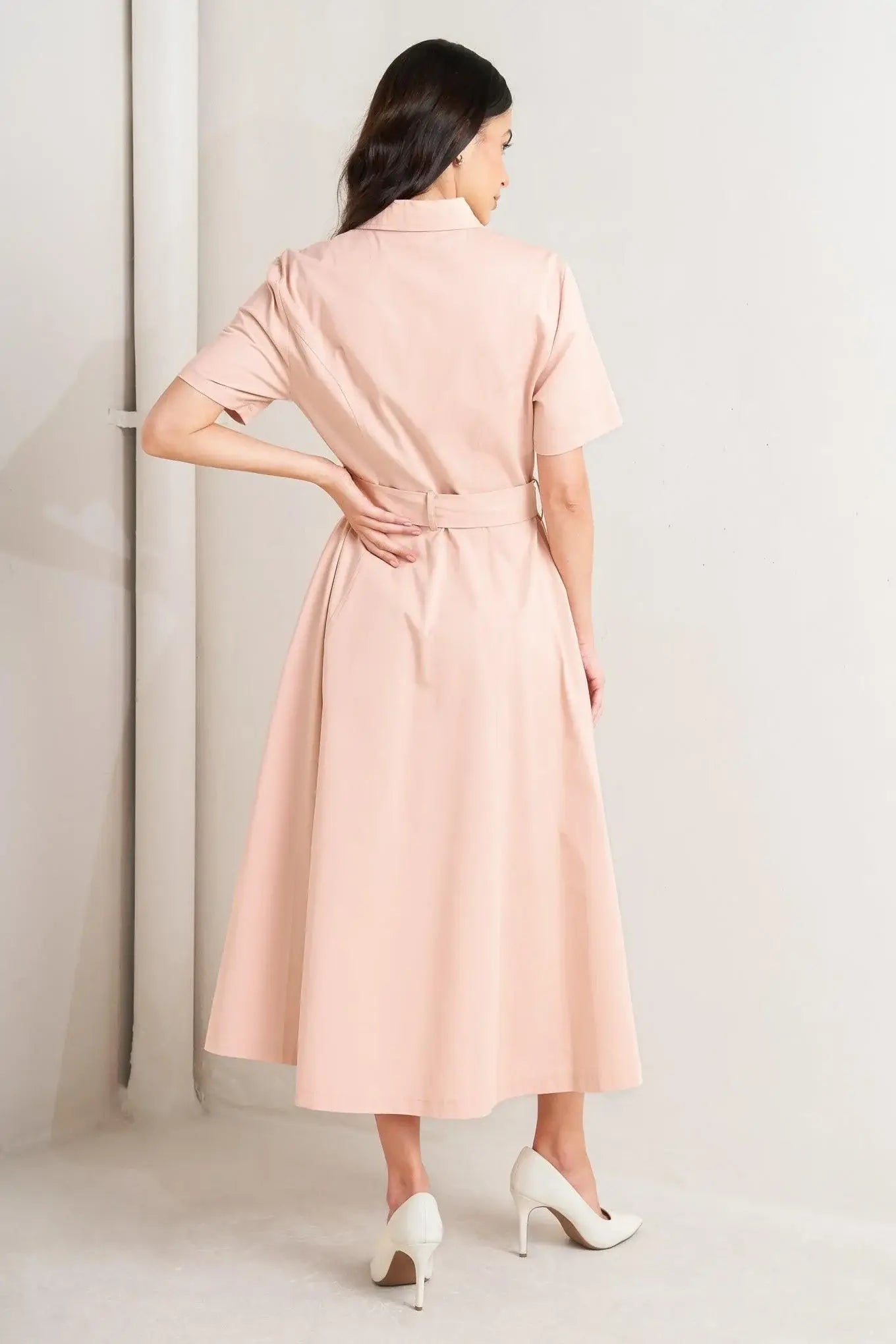 LUCKY ME WOVEN MIDI DRESS - Flying Tomato - Flyclothing LLC