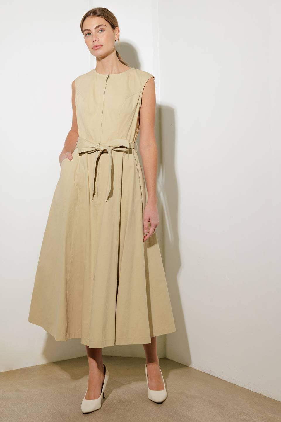 DELICATE DREAMS WOVEN MIDI DRESS - Flying Tomato - Flyclothing LLC