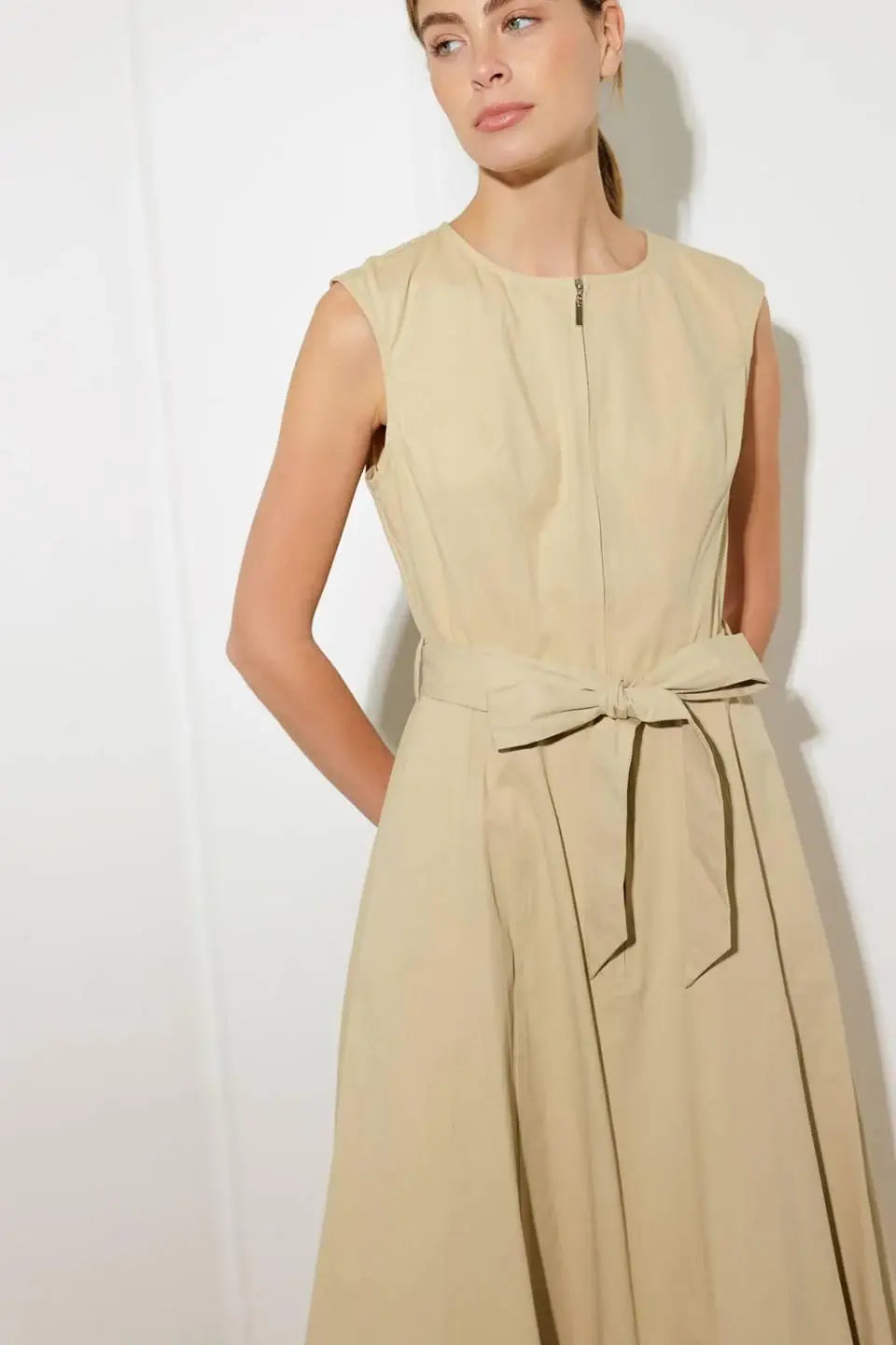 DELICATE DREAMS WOVEN MIDI DRESS - Flying Tomato - Flyclothing LLC