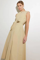 DELICATE DREAMS WOVEN MIDI DRESS - Flying Tomato - Flyclothing LLC