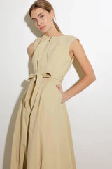 DELICATE DREAMS WOVEN MIDI DRESS - Flying Tomato - Flyclothing LLC