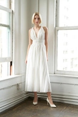 BIG CITY DREAMS WOVEN MIDI DRESS - Flying Tomato - Flyclothing LLC