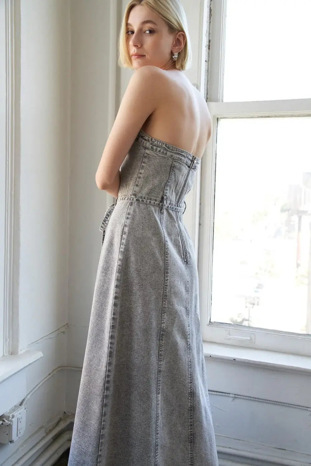 SECRET CRUSH TWILL MIDI DRESS - Flying Tomato - Flyclothing LLC