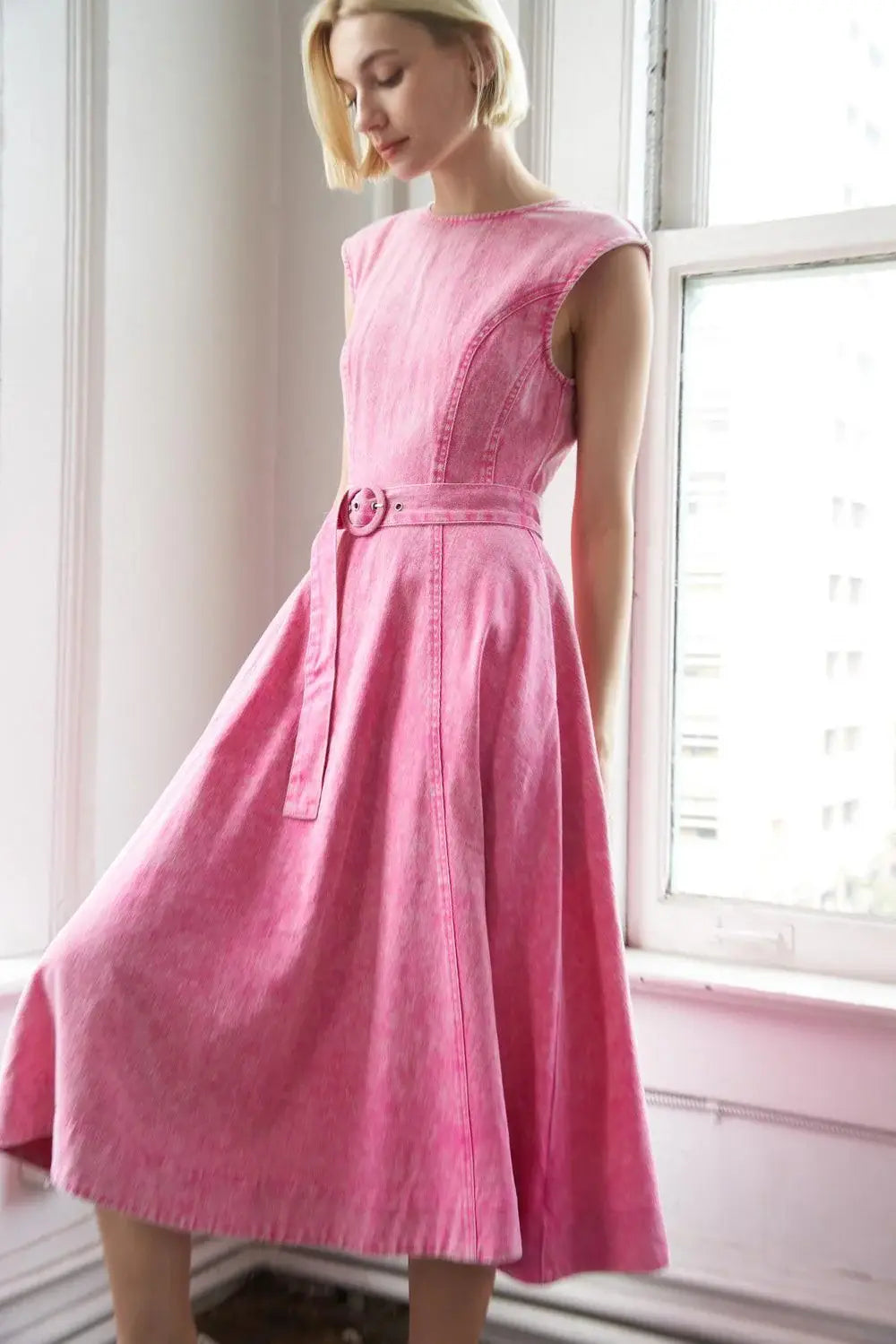 NEVER FORGET TWILL MIDI DRESS - Flying Tomato - Flyclothing LLC