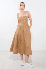 PROOF OF PERFECTION WOVEN MIDI DRESS - Flying Tomato - Flyclothing LLC