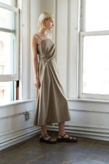 HAPPILY YOURS WOVEN MIDI DRESS - Flying Tomato - Flyclothing LLC
