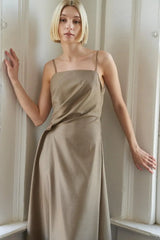 HAPPILY YOURS WOVEN MIDI DRESS - Flying Tomato - Flyclothing LLC