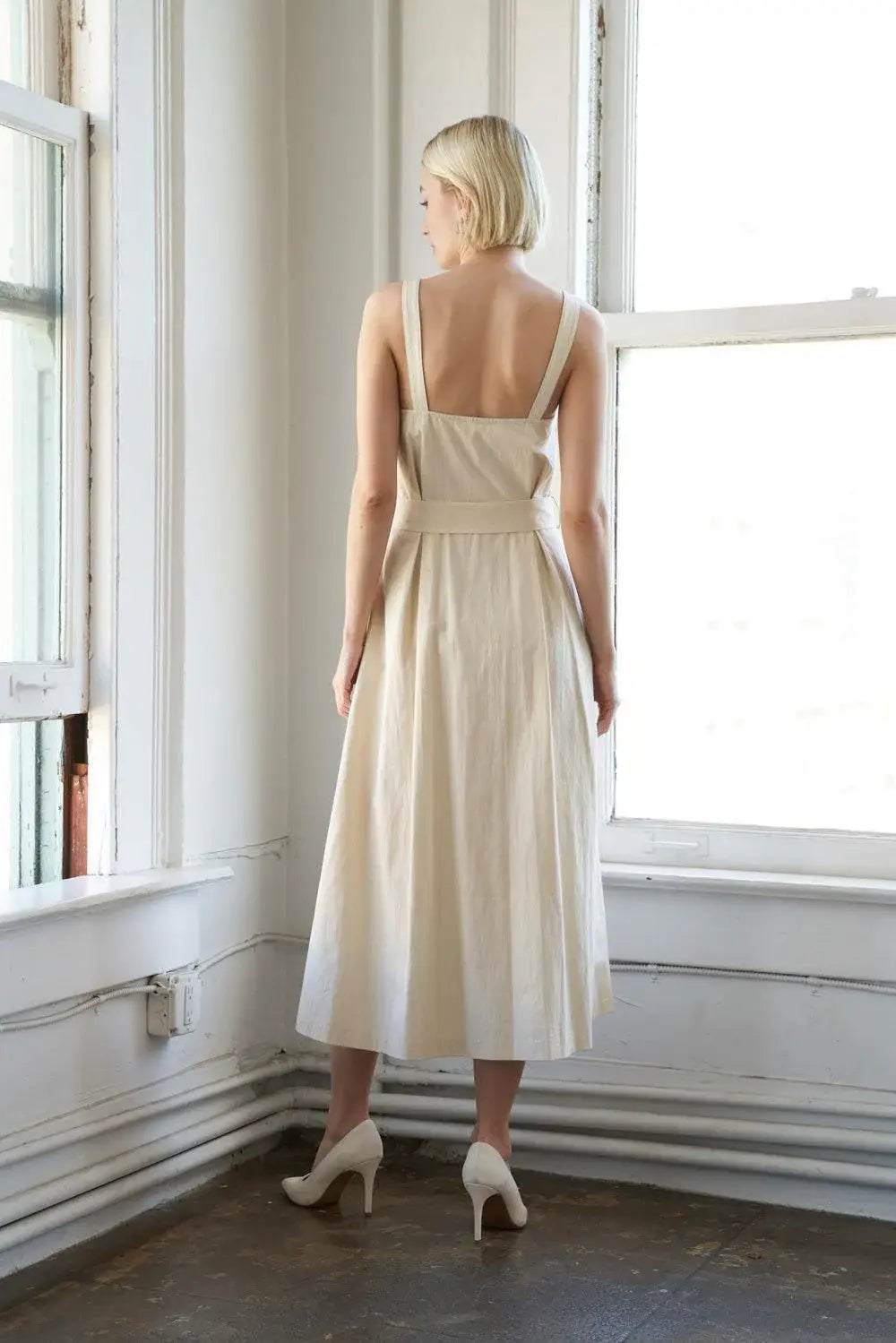 CALIFORNIA DREAMING WOVEN MIDI DRESS - Flying Tomato - Flyclothing LLC