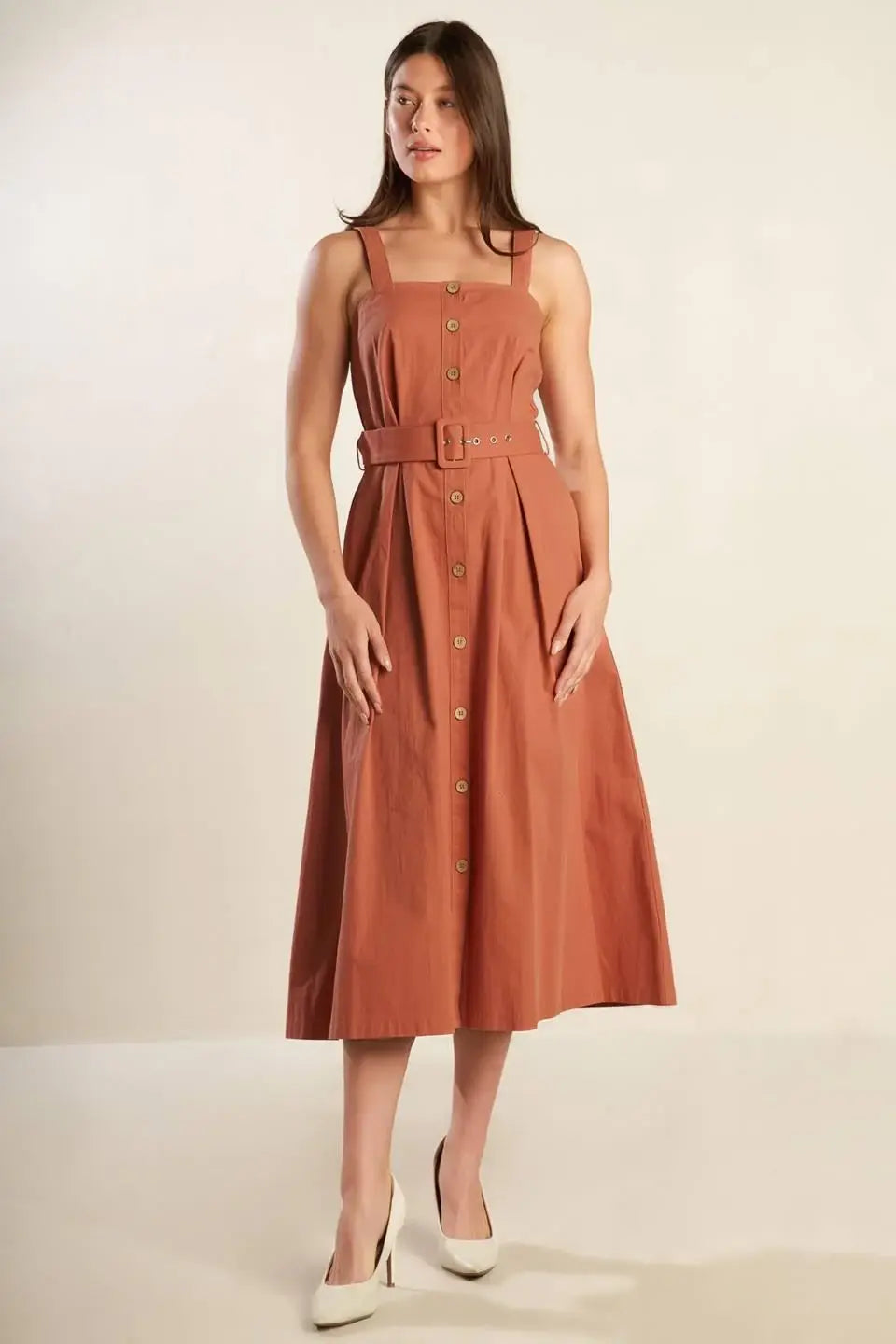 CALIFORNIA DREAMING WOVEN MIDI DRESS - Flying Tomato - Flyclothing LLC