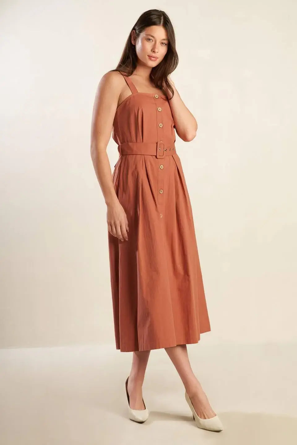 CALIFORNIA DREAMING WOVEN MIDI DRESS - Flying Tomato - Flyclothing LLC