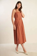 CALIFORNIA DREAMING WOVEN MIDI DRESS - Flying Tomato - Flyclothing LLC
