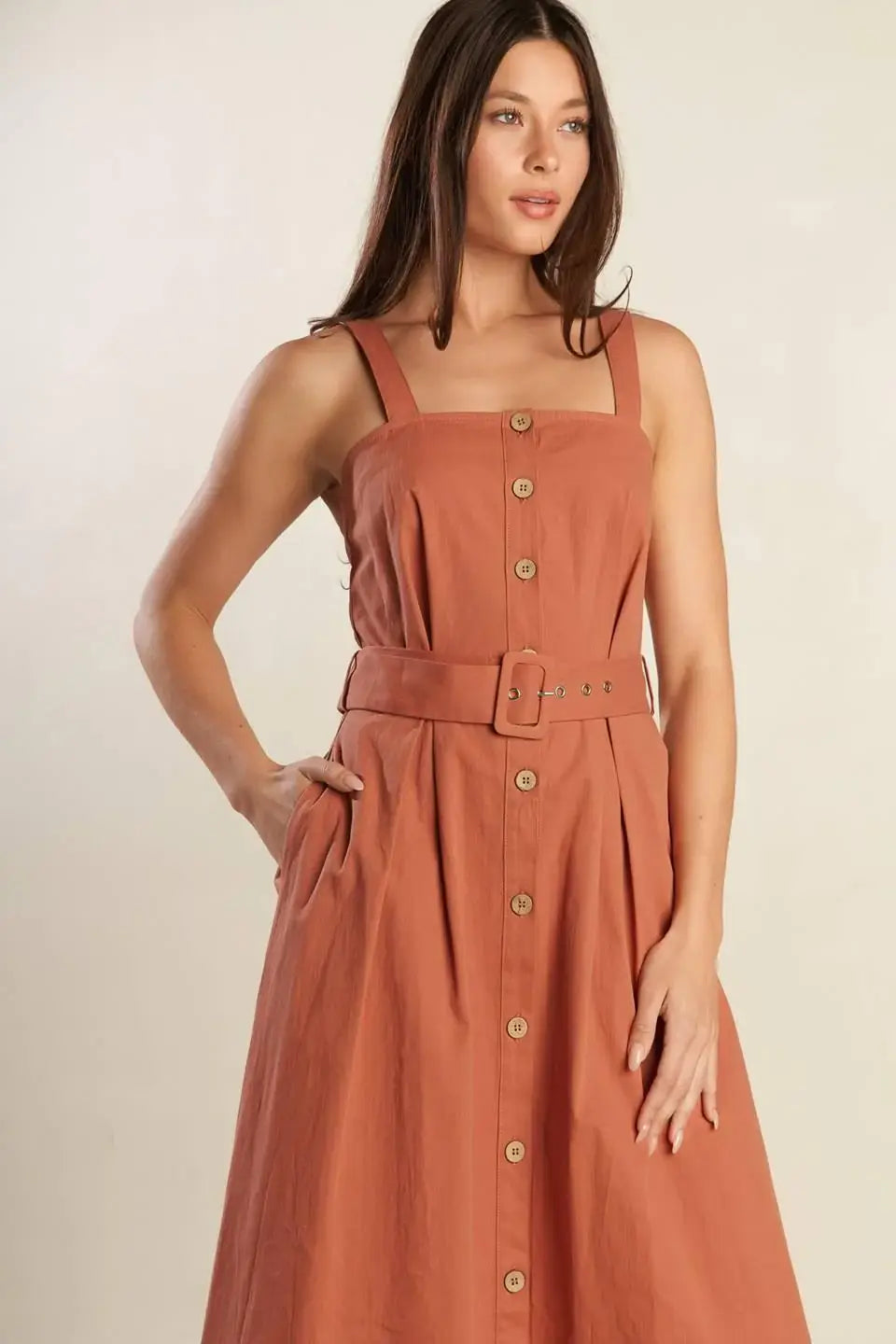 CALIFORNIA DREAMING WOVEN MIDI DRESS - Flying Tomato - Flyclothing LLC