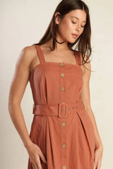 CALIFORNIA DREAMING WOVEN MIDI DRESS - Flying Tomato - Flyclothing LLC